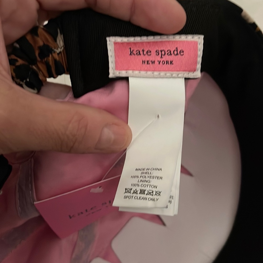NWT Kate Spade fashion forward Leopard print ball cap hat KS1003746C 1 size - Picture 9 of 12